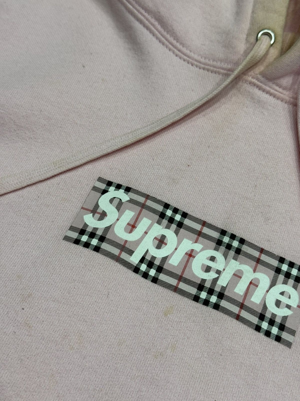 Burberry × Supreme Supreme/Burberry Box Logo Hoodie Size US M / EU 48-50 / 2 - 3 Thumbnail