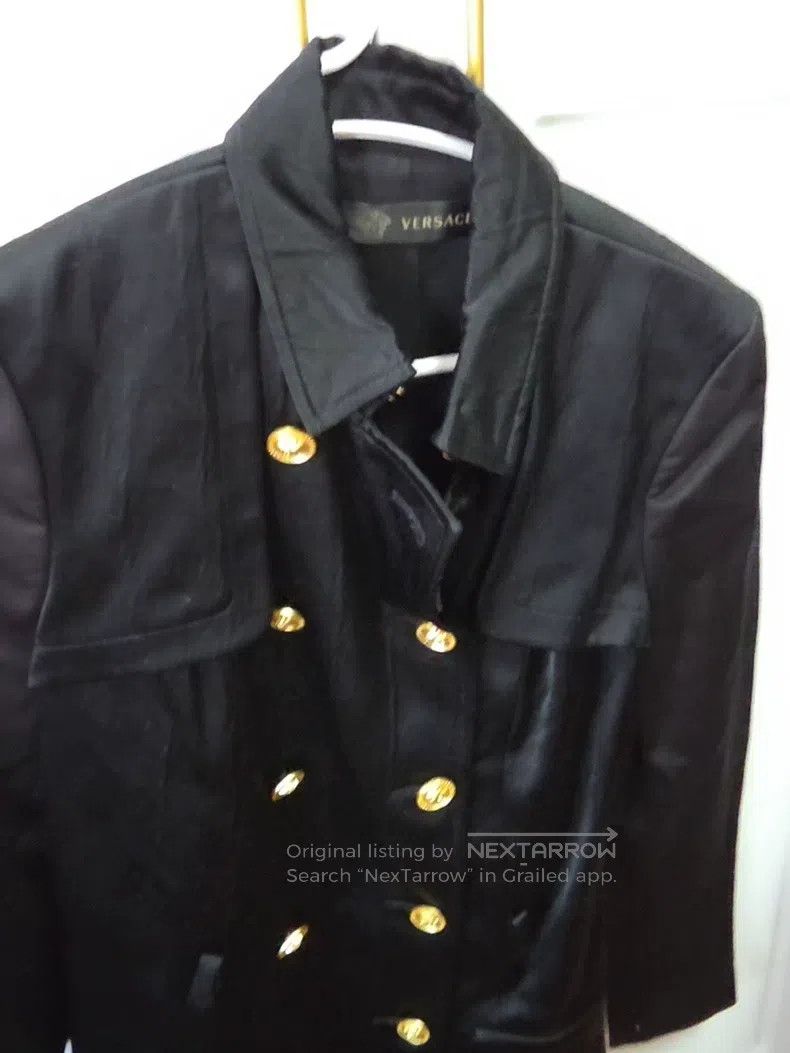 Versace Versace Black double-breasted coat Size US XXS / EU 40 - 5 Thumbnail