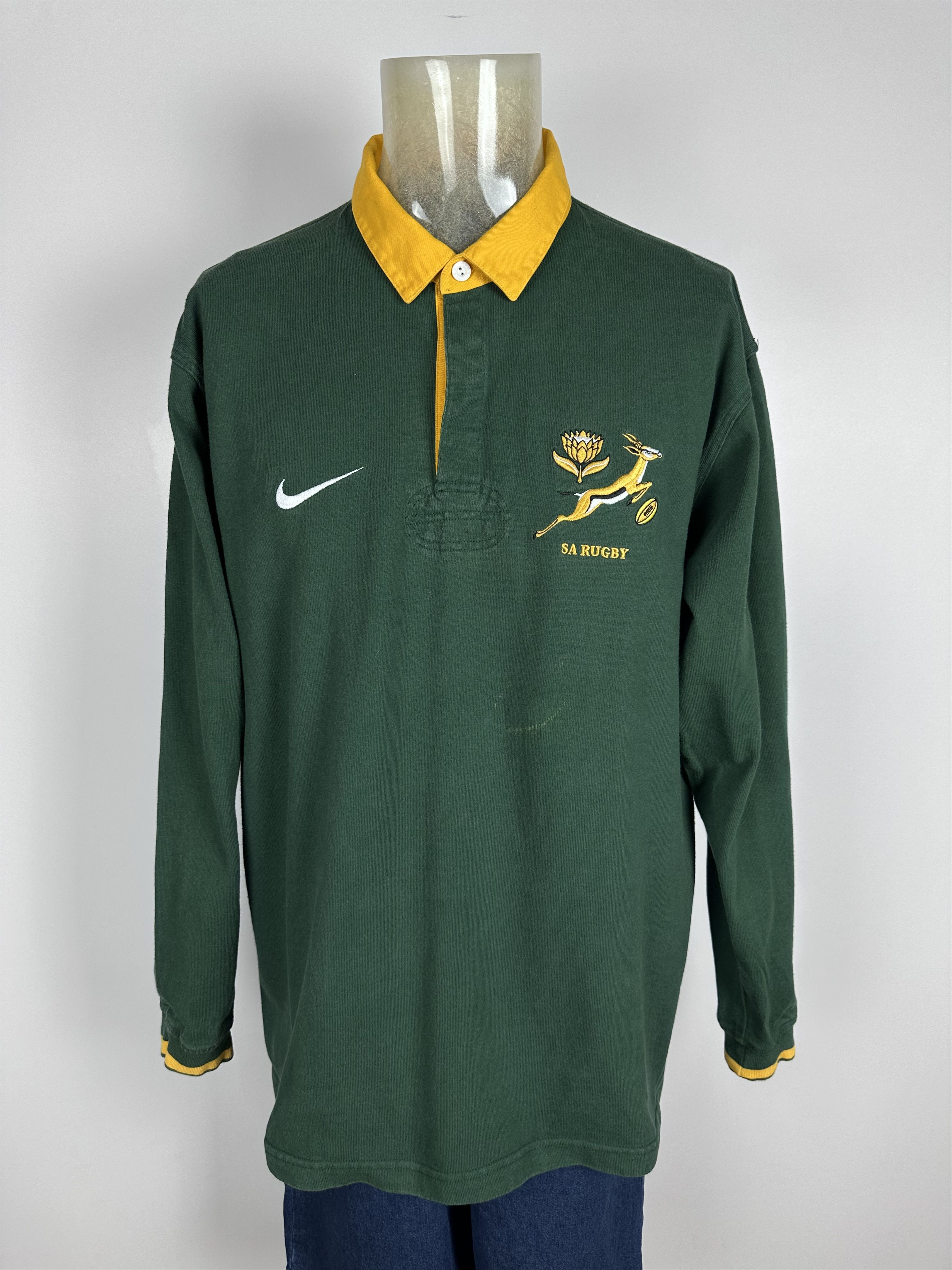 Nike South Africa 1997 1999 Rugby Nike Shirt Long Sleeve Size US XL / EU 56 / 4 - 1 Thumbnail