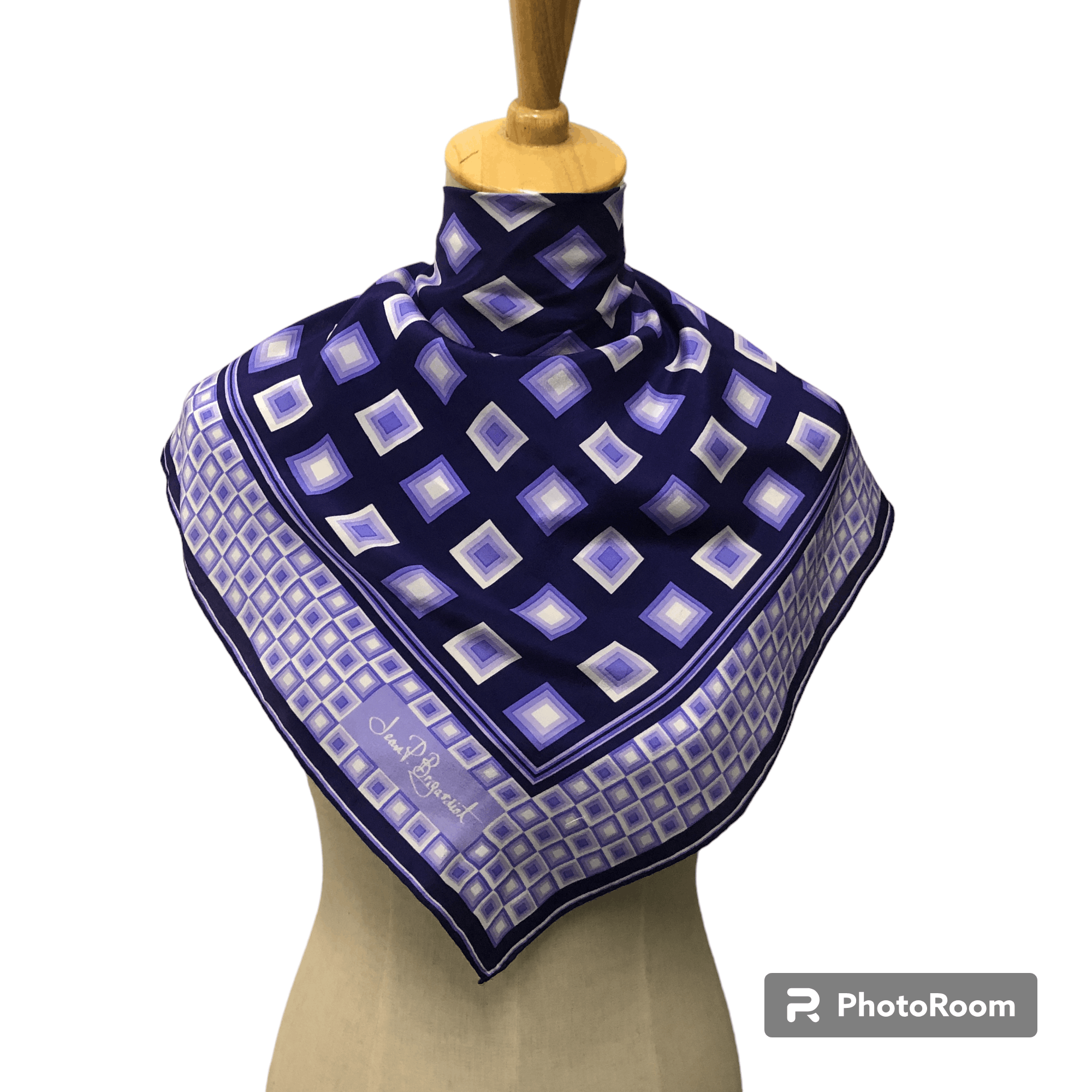 Jean P.Brigardiot Abstract Hand Rolled Silk Scarf M1025