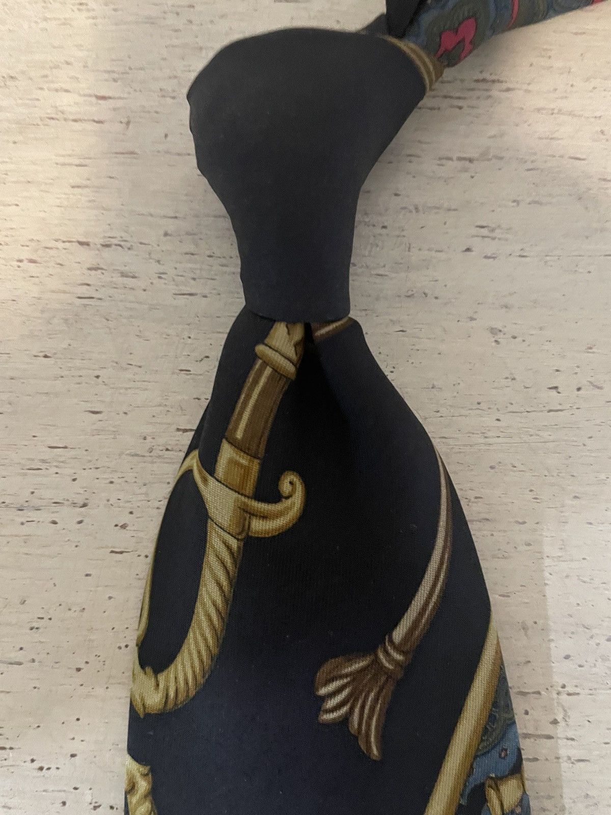 Polo Ralph Lauren × Vintage Rare Paisley-Polo Player Print Silk Tie Size ONE SIZE - 5 Thumbnail