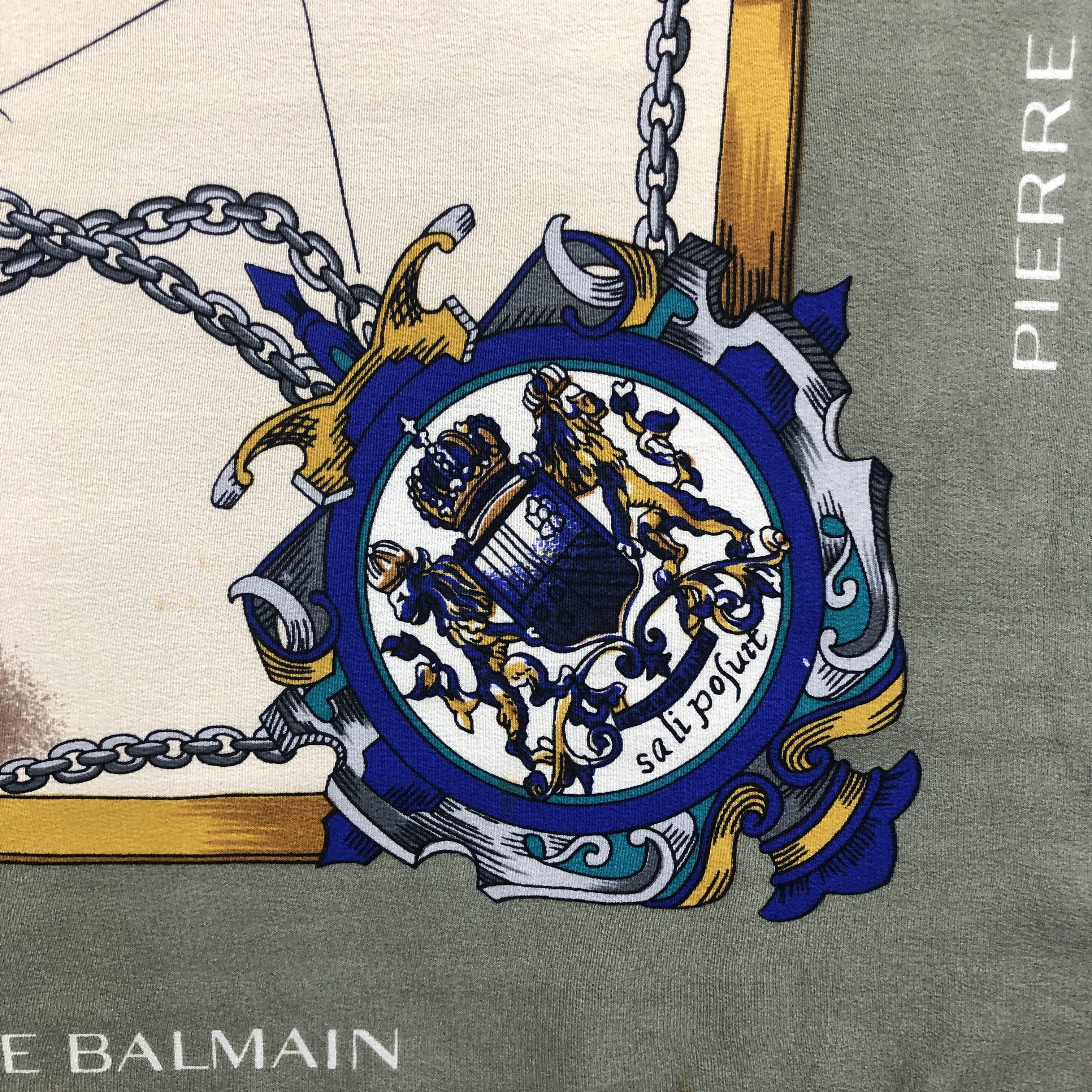 Pierre Balmain × Vintage Vintage Pierre Balmain SILK Scarf Twill Stole Wraps Scarves Size ONE SIZE - 9 Thumbnail