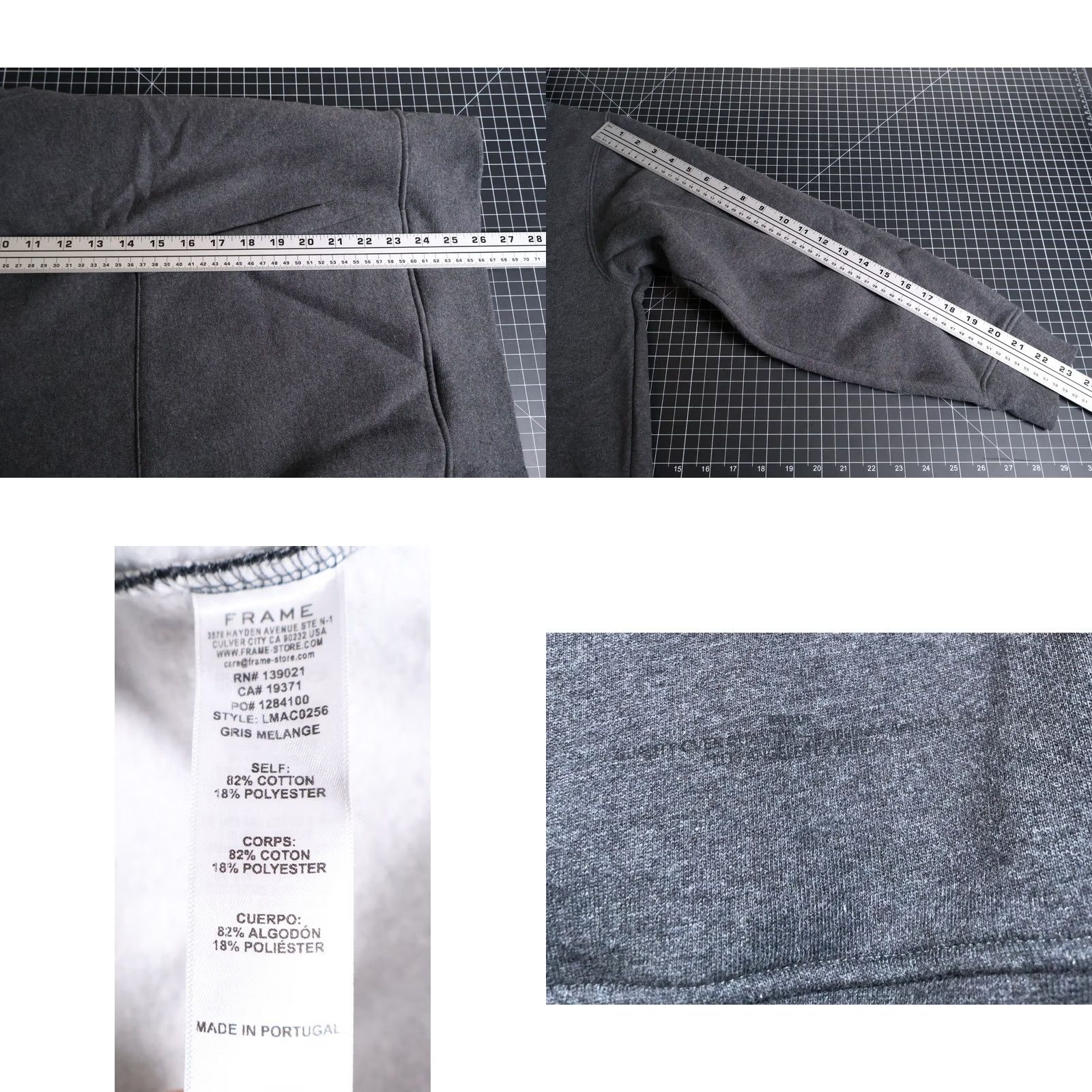 Frame FRAME Hoodie Men’s Medium Dark Gray Unworn with Tags Gris Melange Sweatshirt Size US M / EU 48-50 / 2 - 8 Thumbnail