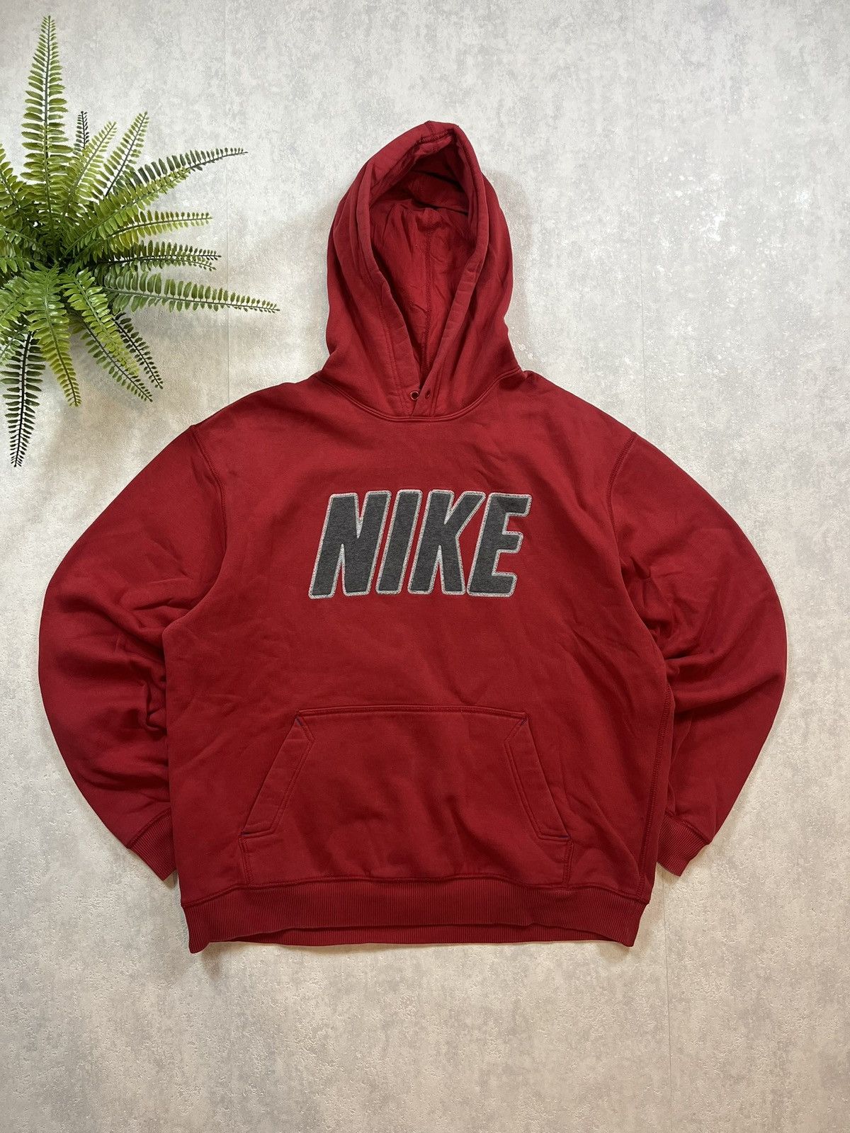 Nike × Vintage 00s Nike Embroidered Logo Vintage Y2K Oversized Retro Hoodie Size US XL / EU 56 / 4 - 1 Thumbnail