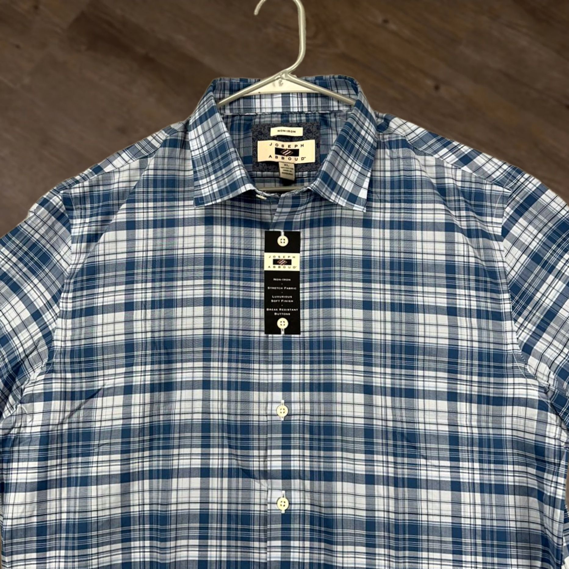 Joseph Abboud VINTAGE? No. Joseph Abboud Shirt Mens XL Blue Plaid Non-Iron Button Up Long Sleeve Button-Up Shirt XL Blue Plaid Mens NEW Size US XL / EU 56 / 4 - 1 Thumbnail