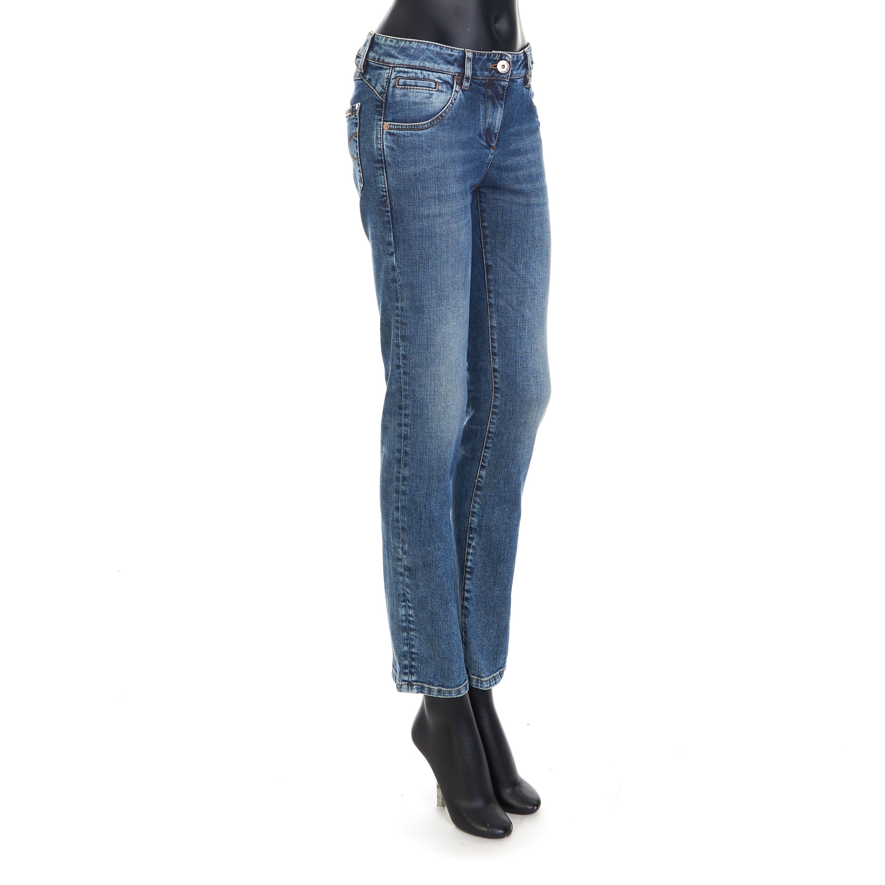 Brunello Cucinelli Blue Comfort Denim Five- Pocket Trousers Size 30" / US 8 / IT 44 - 8 Thumbnail