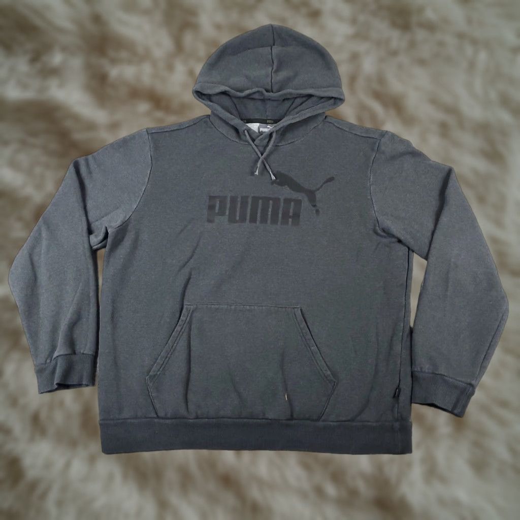 Puma PUMA Hoodie Mens Large Gray Casual Pullover Fleece Sweatshirt Size US L / EU 52-54 / 3 - 1 Thumbnail