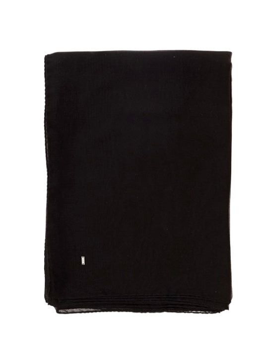 image of Gucci Saint Laurent Extra-Long Sheer Stole In Silk in Black, Women's