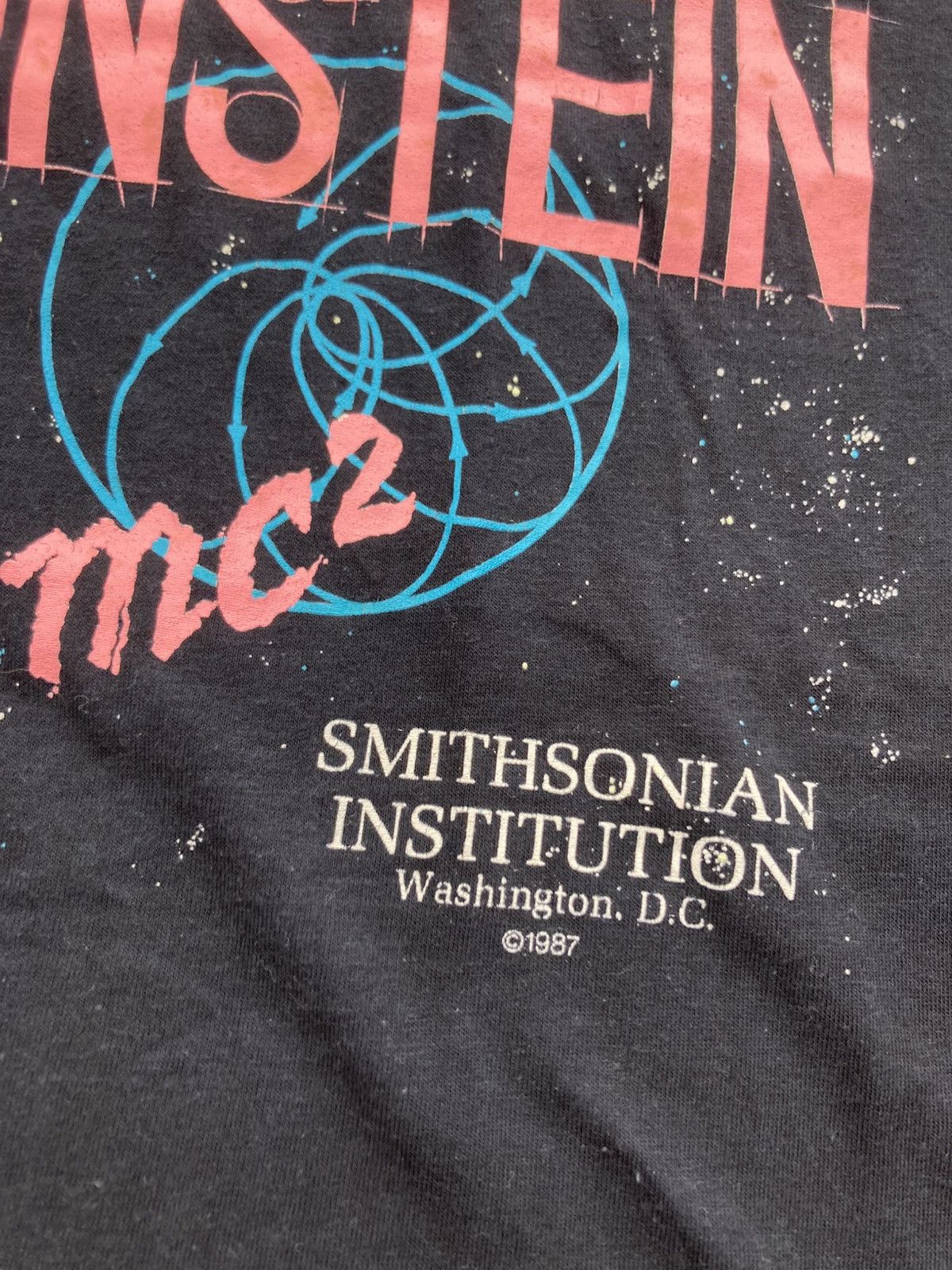 Vintage Vintage 80s Albert Einstein E=mc ² Black T shirt Size US M / EU 48-50 / 2 - 7 Thumbnail