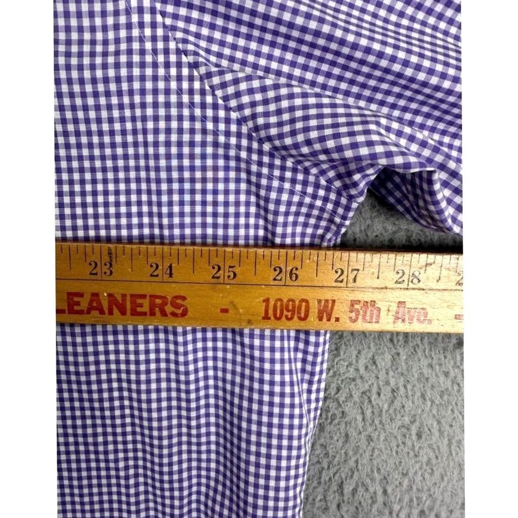 Vintage Turtleson Shirt Mens XL Purple Button Up Check Long Sleeve Pocket Casual EUC Size US XL / EU 56 / 4 - 6 Thumbnail