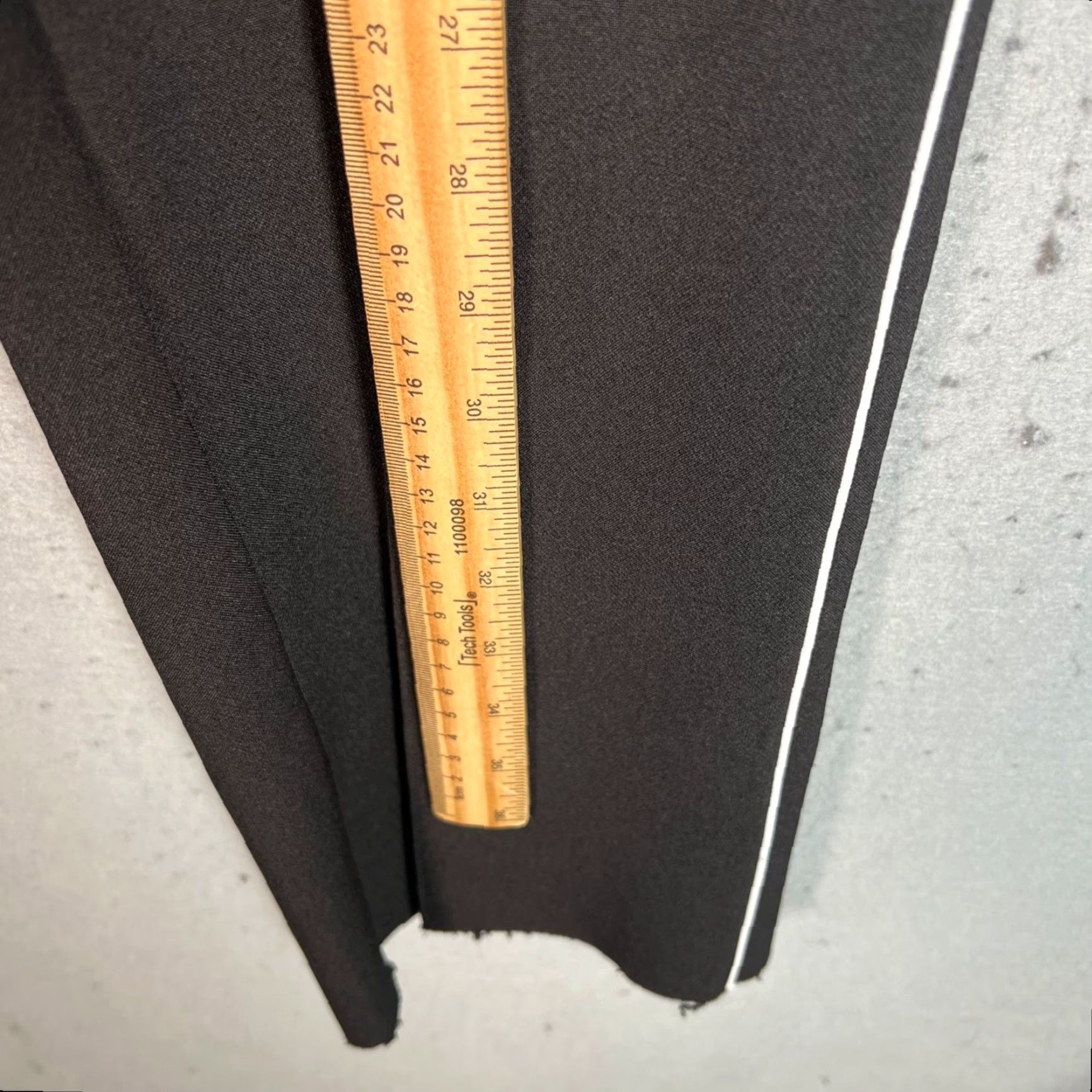Tory Burch Tory Burch Womens Black Trousers Size 2 With White Side Stripes Raw Hem Pants Dress Pants Womens 2 Black Stripes Side Raw Hem Size ONE SIZE - 7 Thumbnail