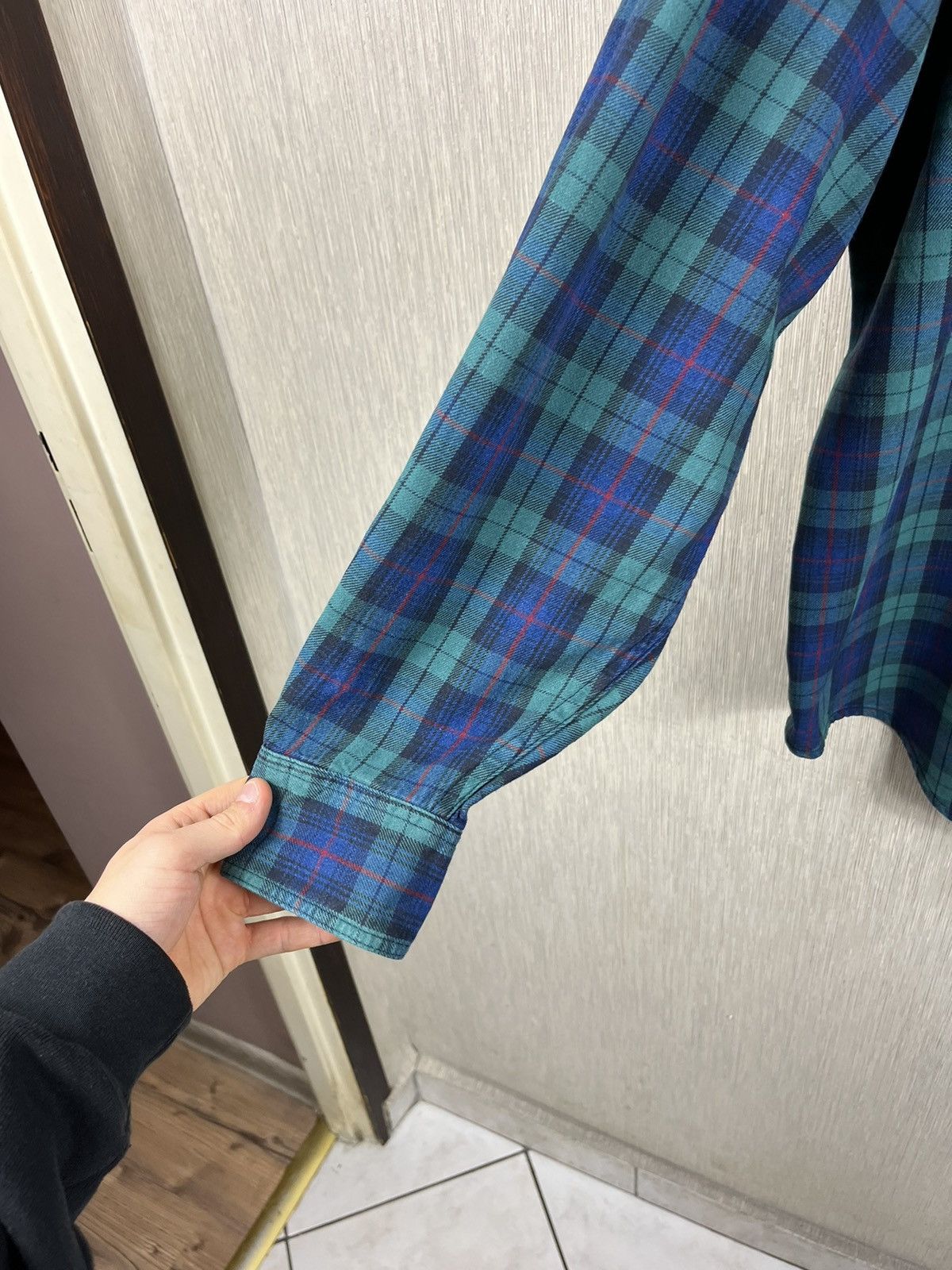 Flannel × L.L. Bean Vintage LL Bean plaid tartan flannel shirt USA with pocket Size US L / EU 52-54 / 3 - 12 Thumbnail