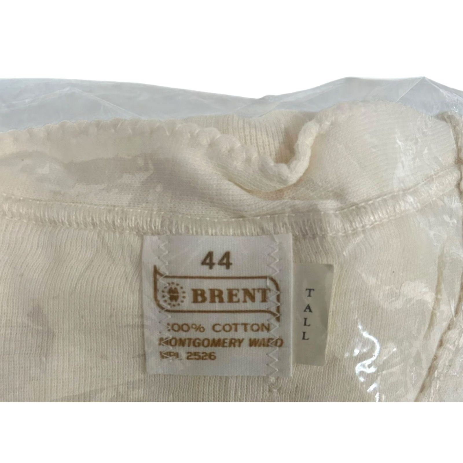 Vintage VINTAGE Brent Montgomery Ward Women's Pajamas Long Johns 44 Tall Cream Boho 1960s Ladies Mens? Size ONE SIZE - 5 Thumbnail