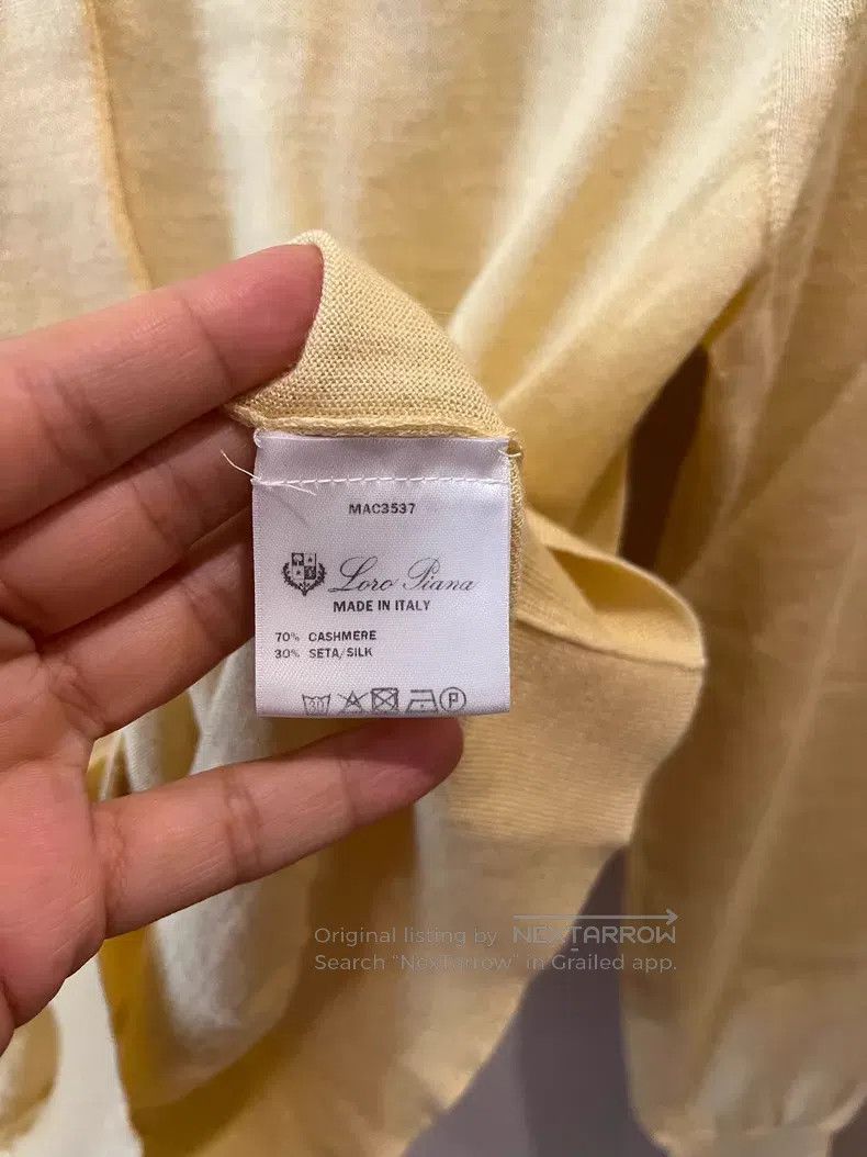 Loro Piana Loro Piana Goose Yellow Cashmere Cardigan Size XS / US 0-2 / IT 36-38 - 4 Thumbnail