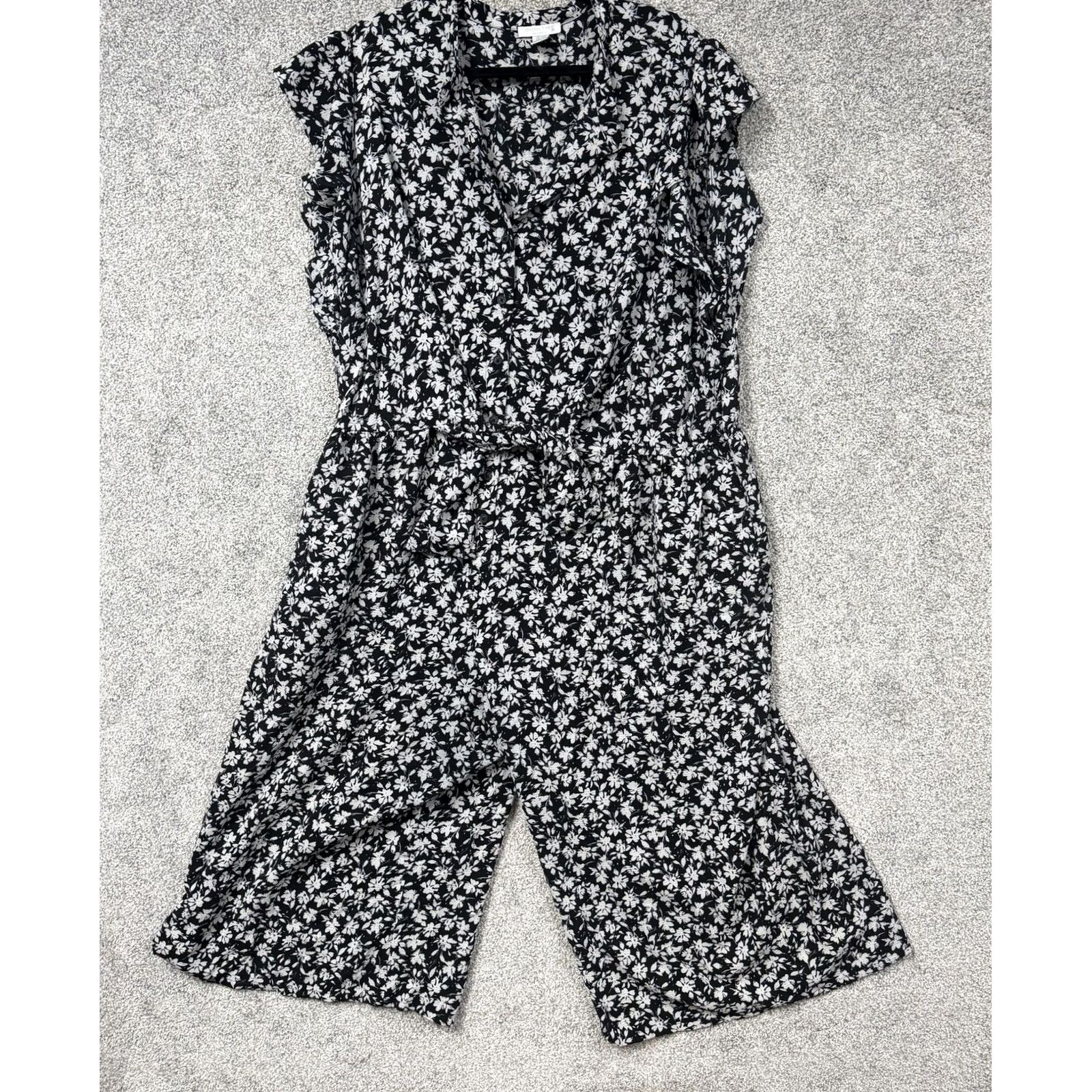 Vintage VINTAGE? No. London Times Jumpsuit 22W Plus Dark Floral Cottagecore Whimsigoth Romantic Party Size 40" / US 18 - 2 Thumbnail