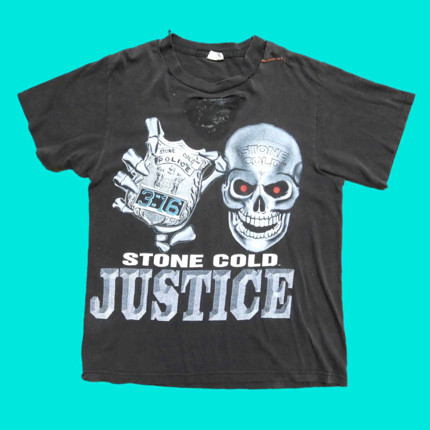 Vintage Vintage WWF Stone Cold Steve Austin Shirt Mens L Black T-Shirt 90s Wrestling Size US L / EU 52-54 / 3 - 1 Thumbnail