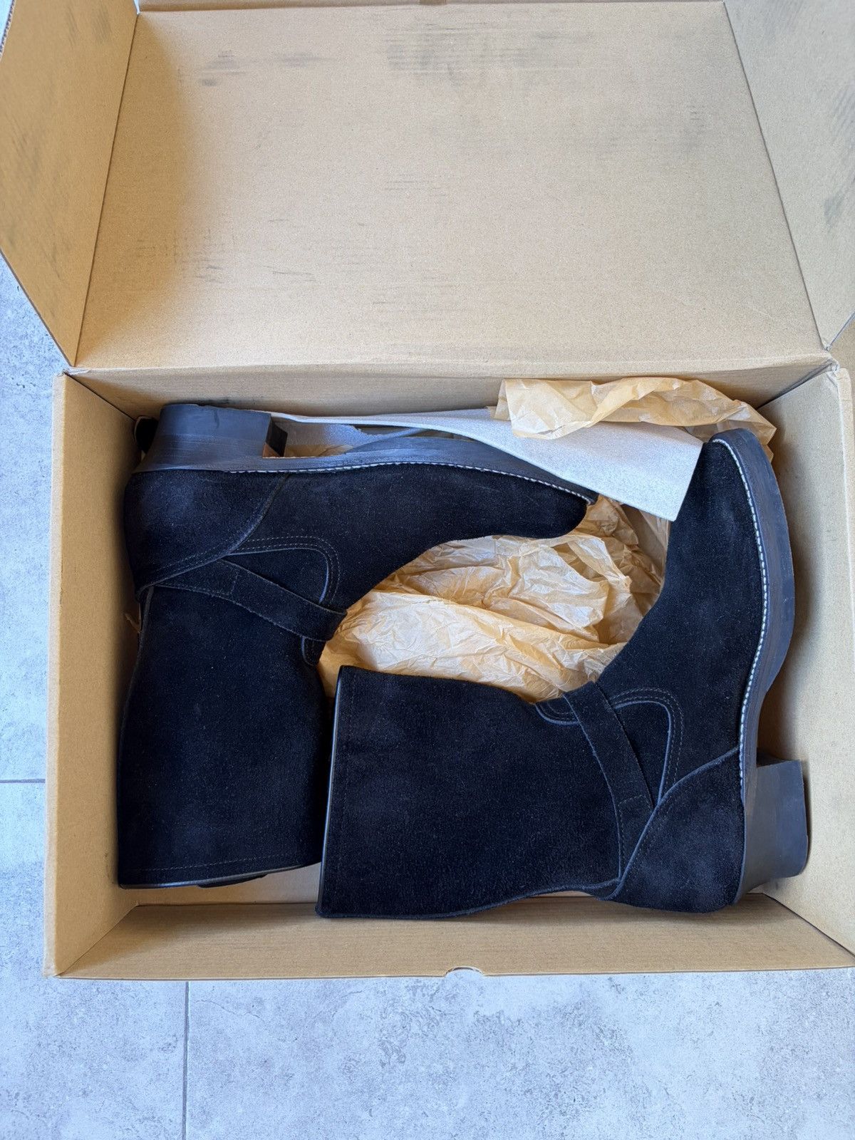 ATTRACTIONS Attractions Biltbuck Lot 329 Suede Black Engineer Boots Size US 8 / EU 41 - 4 Thumbnail