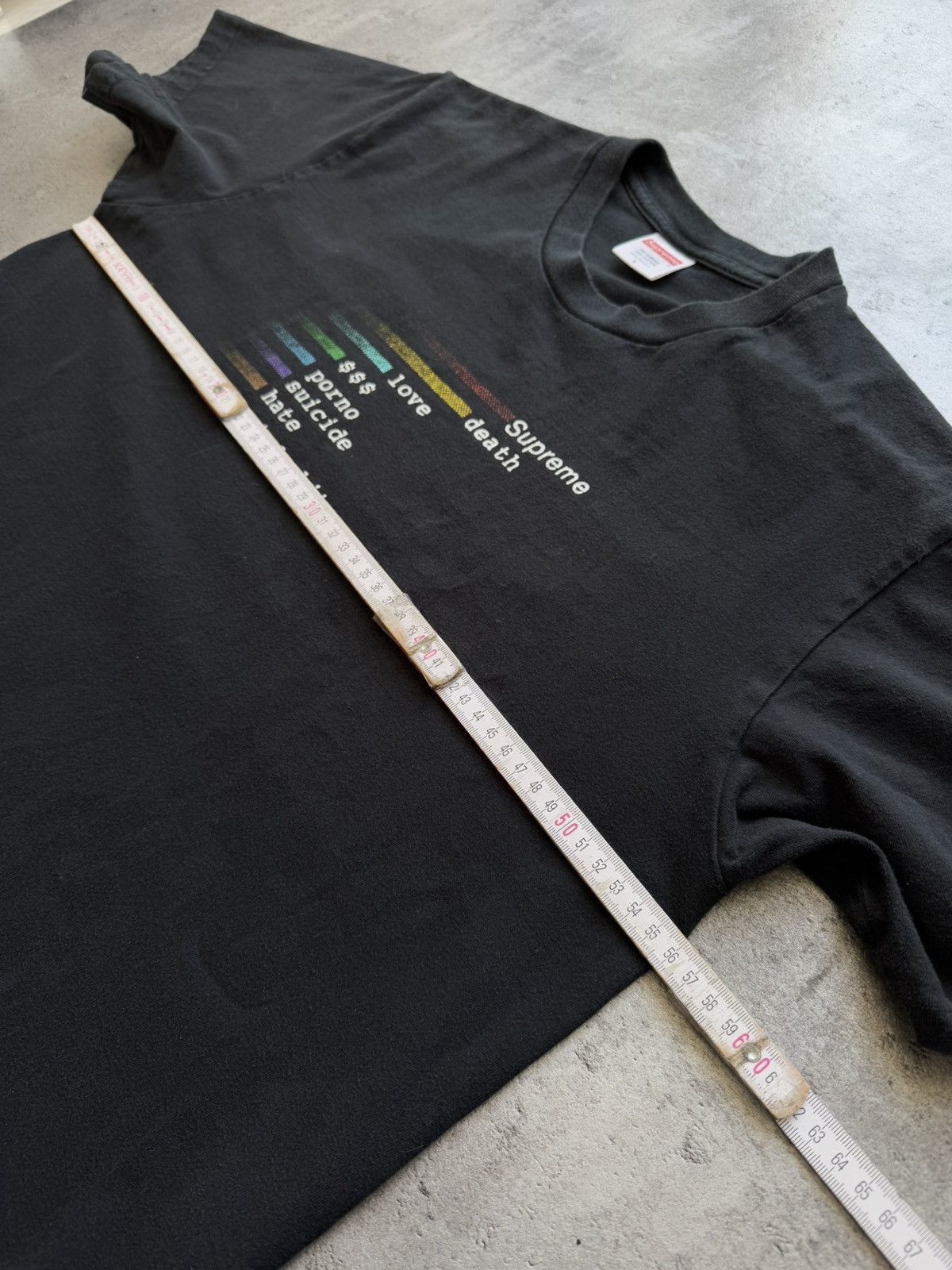 Supreme Vintage Supreme Death Love $$$ Porno Sun Faded Tee Size US M / EU 48-50 / 2 - 14 Thumbnail