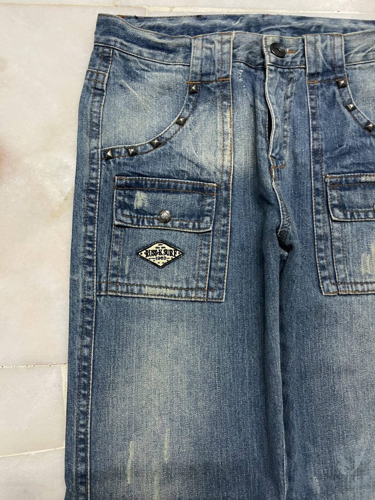 Seditionaries 💥Rare💥Rusk-K Bushpants Punk Jeans Studded Whisker Insane Size US 30 / EU 46 - 3 Thumbnail