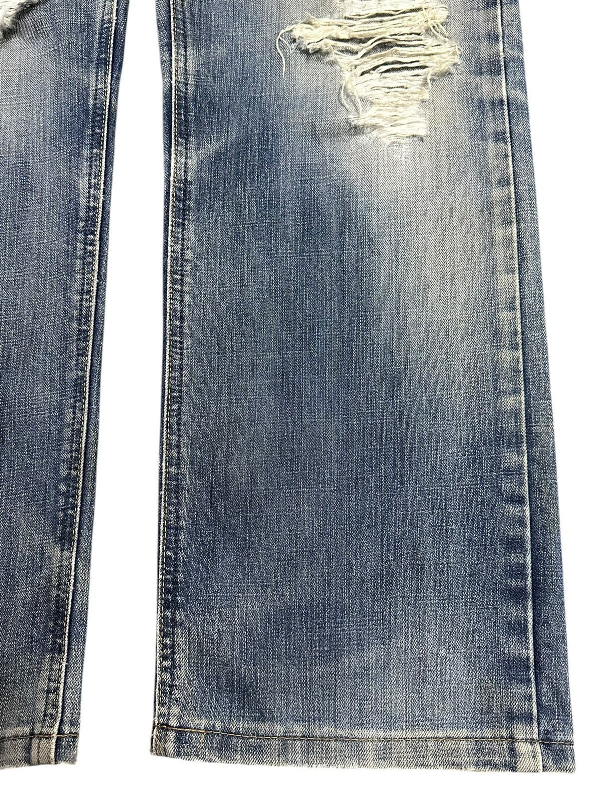 Edwin Edwin XV Exclusive Vintage Blue Faded Wash Distressed Jeans Size US 35 - 8 Thumbnail
