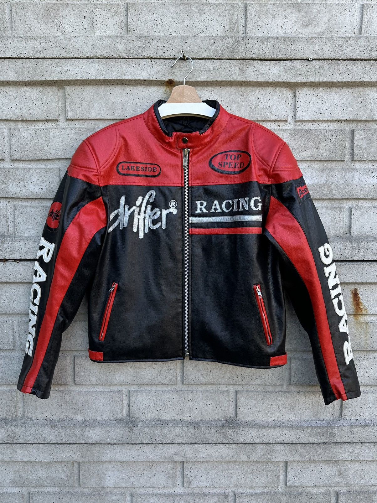 DRIFTER Black, red, leather motorcycle, racing jacket Drifter, size S Size US S / EU 44-46 / 1 - 1 Thumbnail