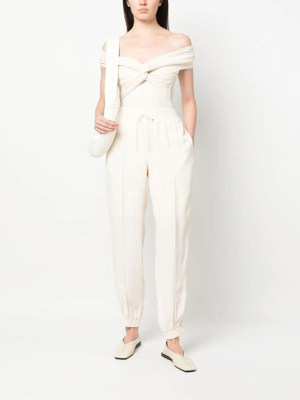Jil Sander o1y1025 Jogger in White Size 26" / US 2 / IT 38 - 5 Thumbnail