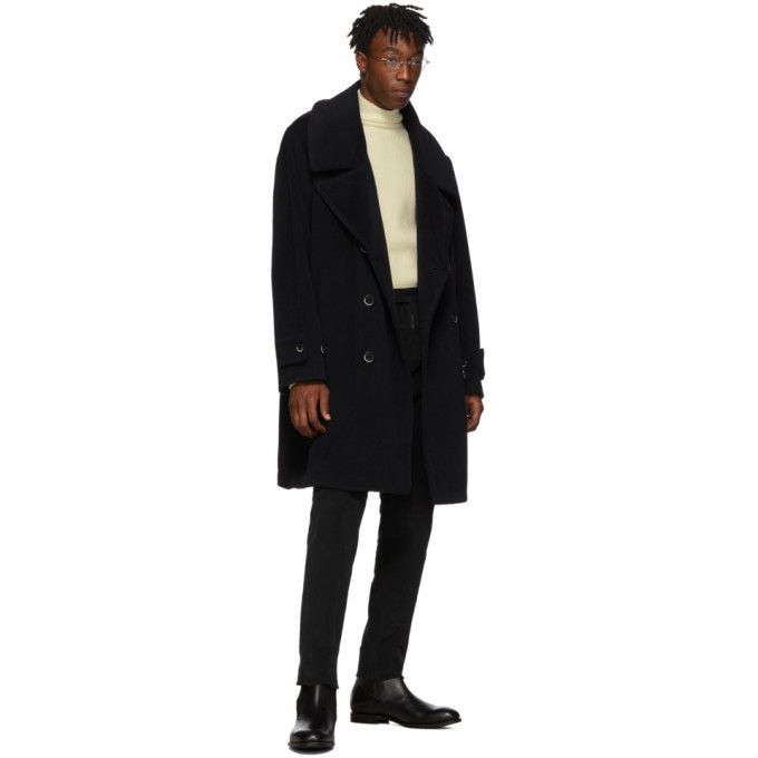 Barena Barena Oversized Arctic Peacoat - Navy Wool Size US XL / EU 56 / 4 - 6 Thumbnail