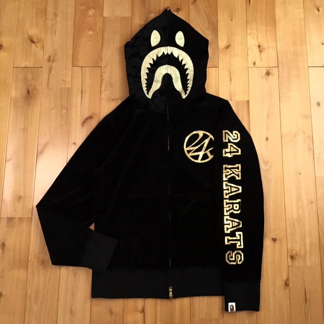 Bape BAPE × 24karats Velour Shark Hoodie Velour Shark Pants Set Size US S / EU 44-46 / 1 - 2 Thumbnail