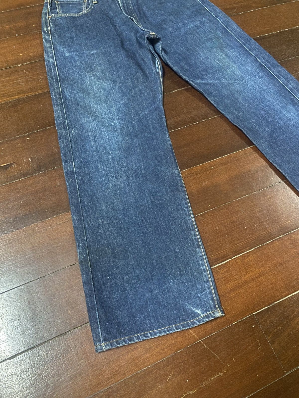 Kapital Vintage Edwin 505 Selvedge fly Button mud wash Denim Jeans Size US 35 - 3 Thumbnail