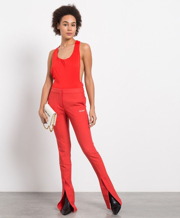 Off-White o1y1225 Sweatpant in Tomato Red Size 28" / US 6 / IT 42 - 5 Thumbnail