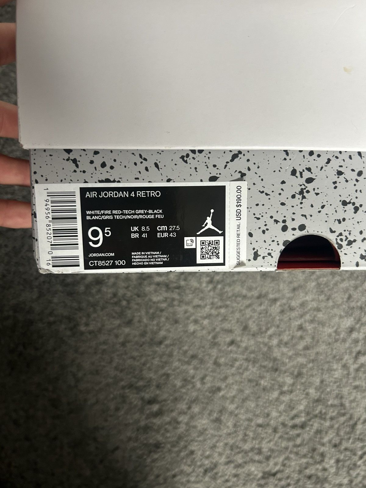 Jordan Brand Jordan 4 Retro White Oreo (2021) Size US 9.5 / EU 42-43 - 2 Thumbnail