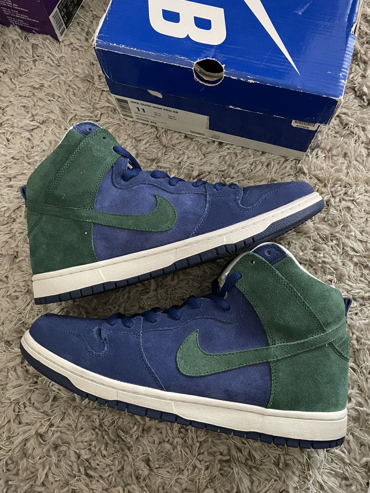 Nike SB Nike Dunk High Pro SB Blue/Blue Size US 11 / EU 44 - 2 Thumbnail