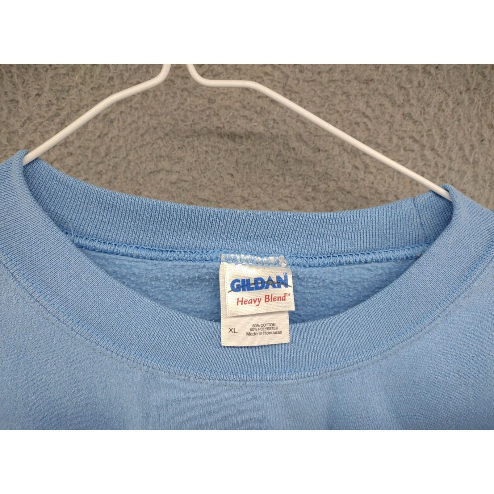 Gildan Gunderson Lutheran Embroidered Pullover Crewneck Sweatshirt Size XL Men Blue Nike? Size US XL / EU 56 / 4 - 3 Thumbnail
