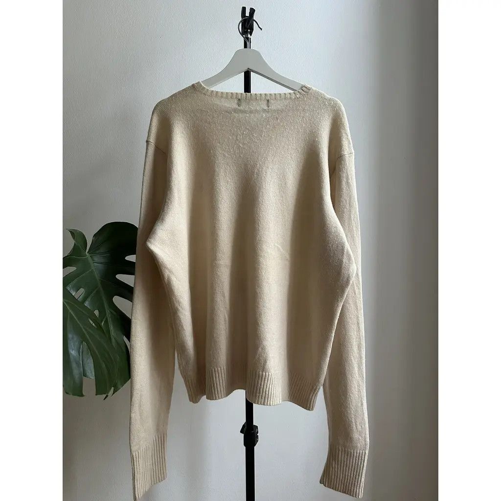 Polo Ralph Lauren Polo Ralph Lauren Beige Lambswool V-Neck Sweater Size US XL / EU 56 / 4 - 2 Thumbnail