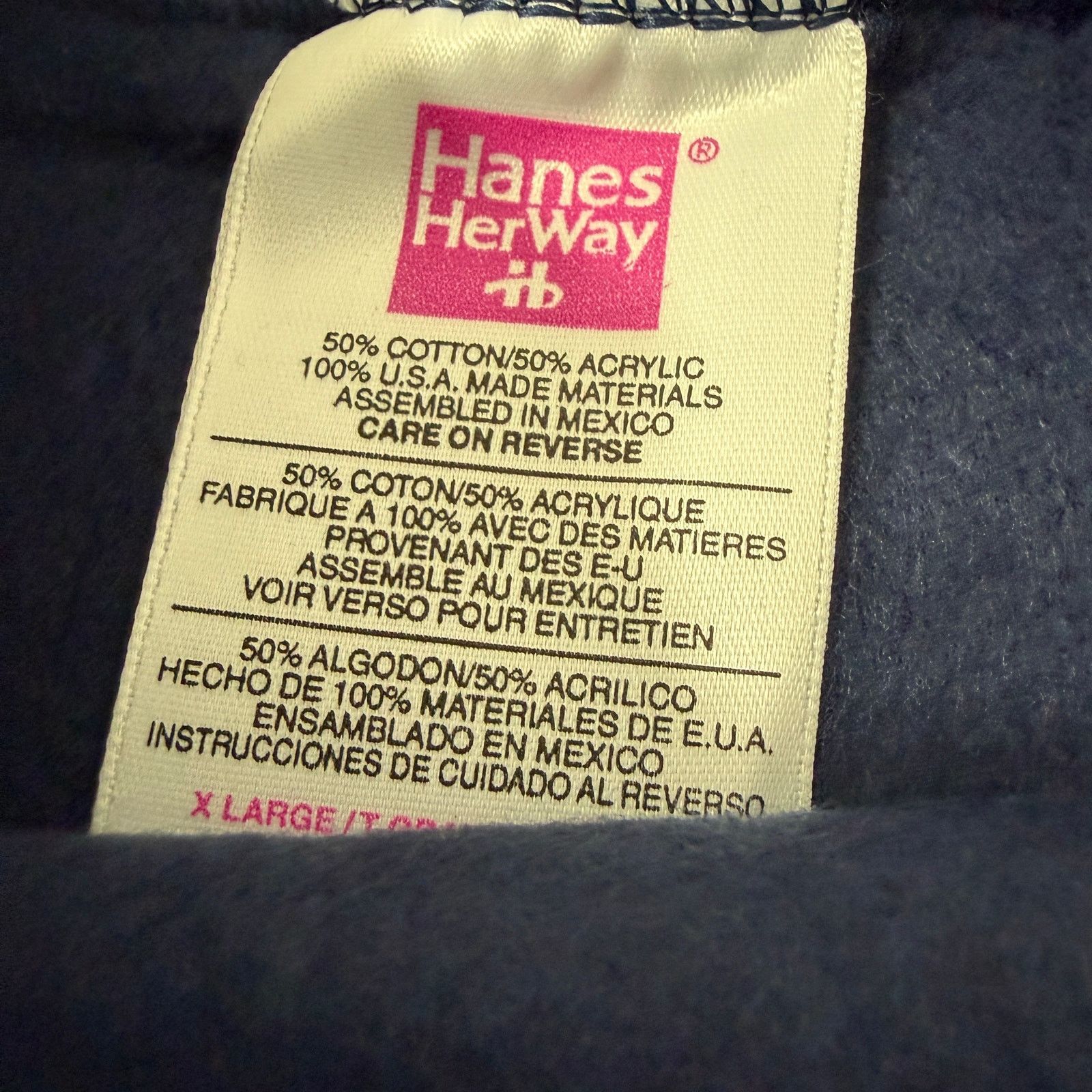 Hanes Vintage Hanes Her Way Sweatshirt Women's Extra Large Blue Size XL / US 12-14 / IT 48-50 - 5 Thumbnail