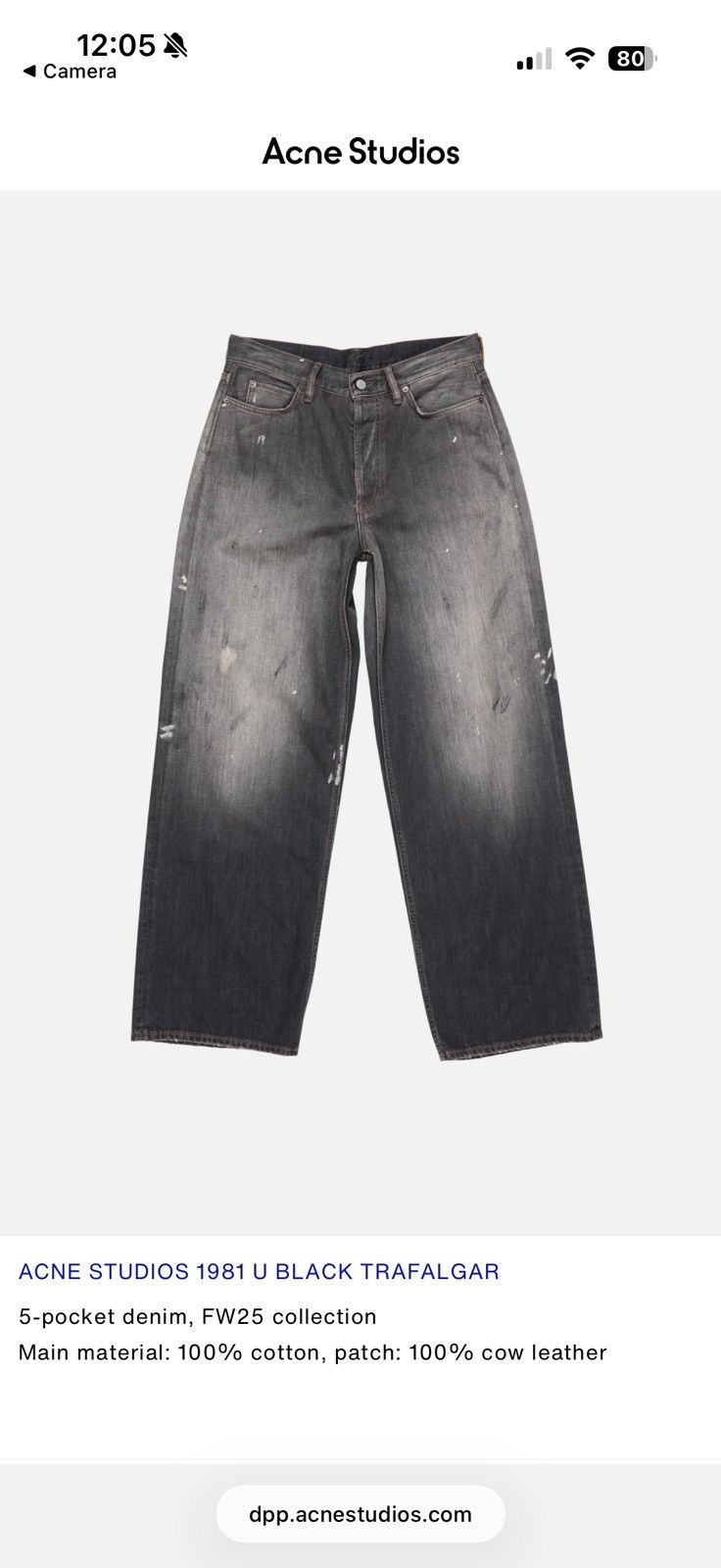 Acne Studios Acne Studios 1981m Black Trafalgar jeans Size US 30 / EU 46 - 6 Thumbnail