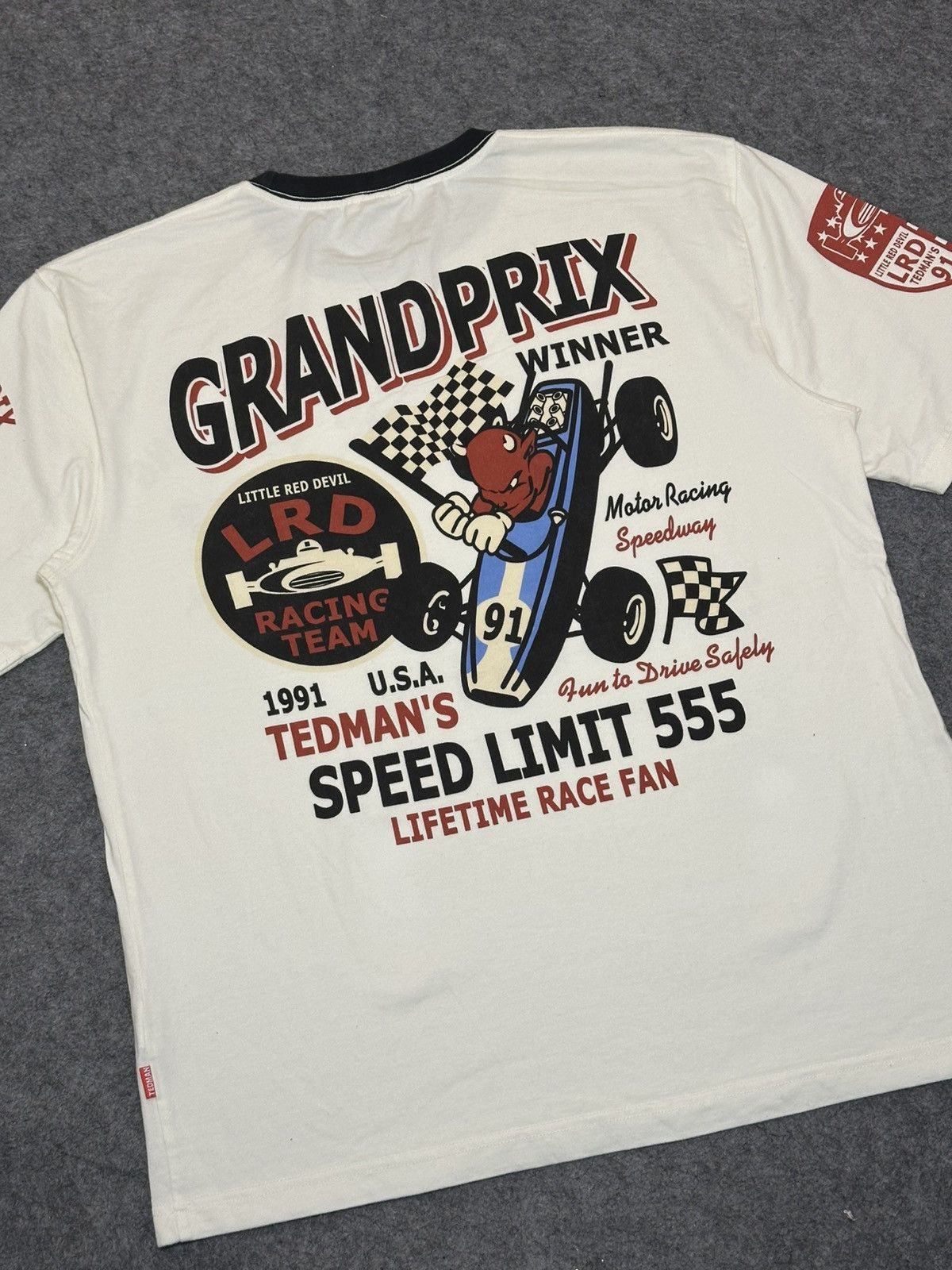 Tedman Tedman's Lucky Clothing motorsport graphic t-shirt. Size US S / EU 44-46 / 1 - 2 Thumbnail