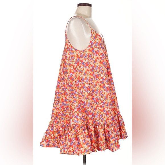 CAROLINE CONSTAS Caroline Constas Kids Floral Dress in Orange and Purple Size M / US 6-8 / IT 42-44 - 3 Thumbnail