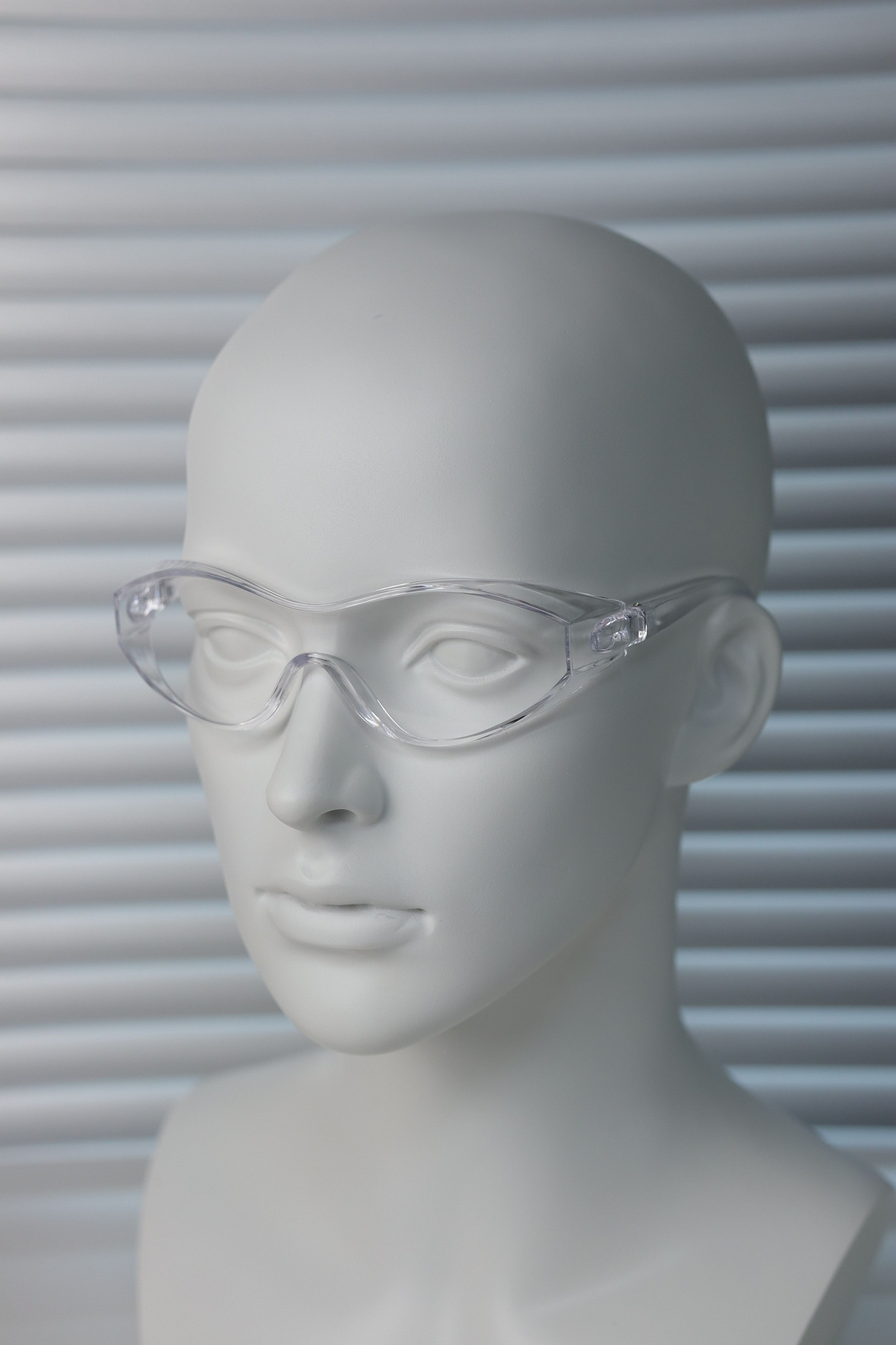 Japanese Brand Y2k Large Wide Safety Glasses Sunglasses Transport White OS Size ONE SIZE - 1 Thumbnail
