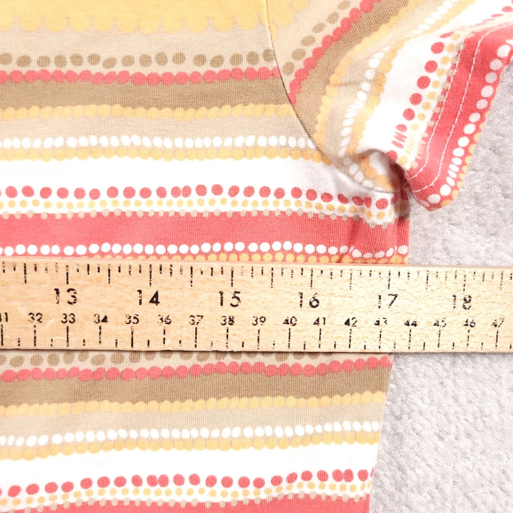 Croft & Barrow Croft & Barrow Shirt Womens PM Petite Short Sleeve V-Neck Stretch Stripe T-Shirt Multicolor Casual Size M / US 6-8 / IT 42-44 - 6 Thumbnail