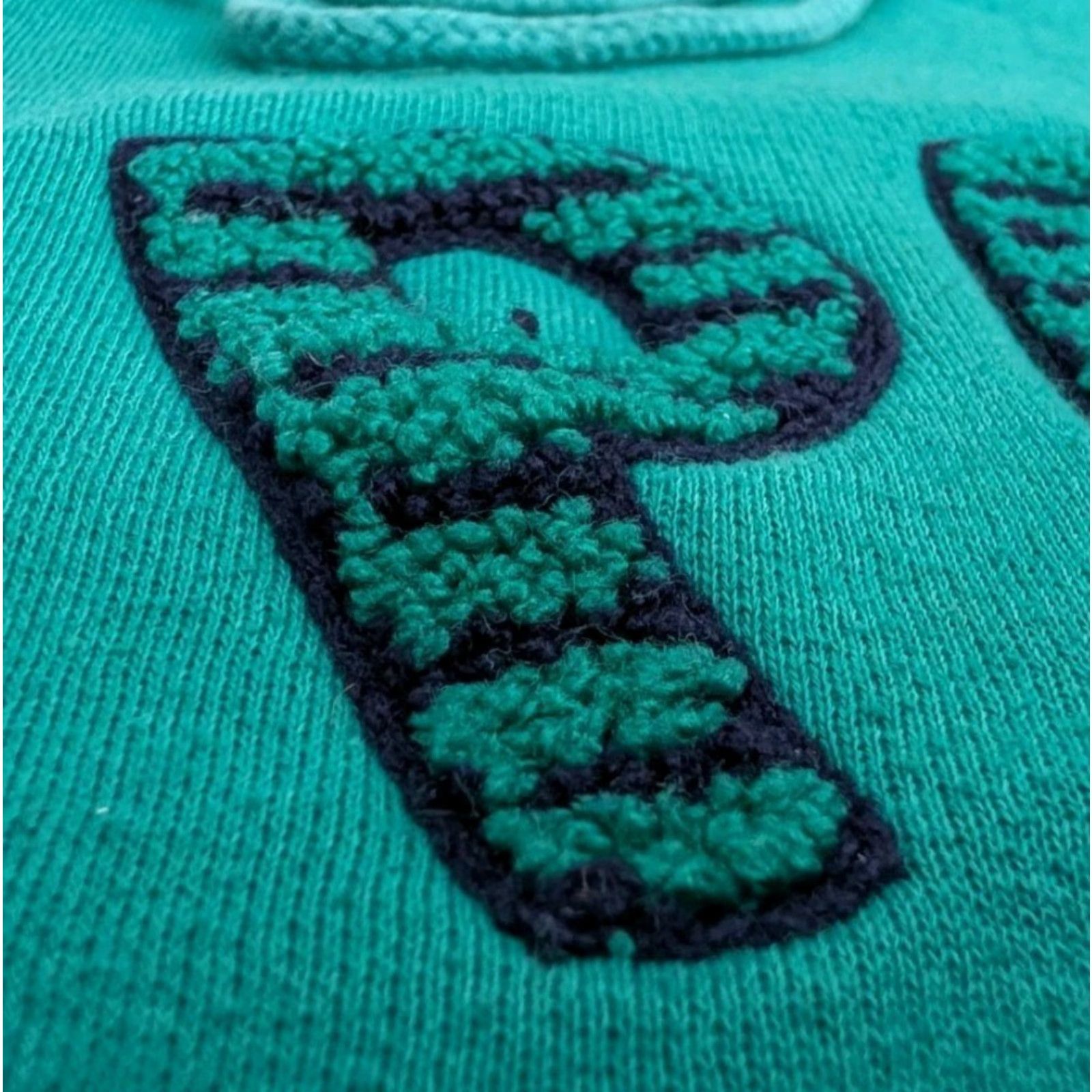 Vintage VINTAGE Paris Sport Club Hoodie Striped Sleeves Womens Oversized L 90’s Paris Graphic Print Fleece Pullover Size L / US 10 / IT 46 - 4 Thumbnail