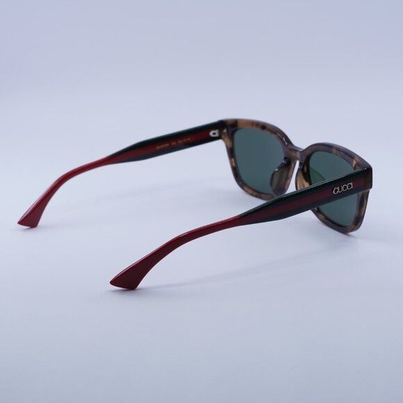 Gucci Gucci GG1872SK 003 Sunglasses Brown Havana/Green/Red Square Size ONE SIZE - 10 Thumbnail