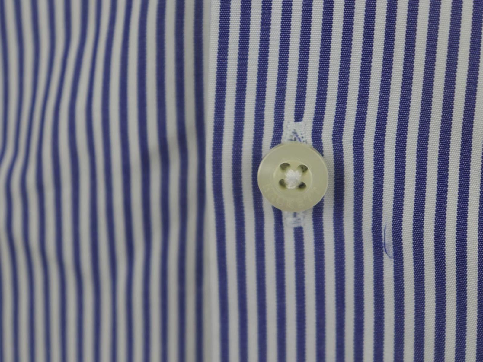Designer Hackett London Blue White Striped 100% Shirt Size S Size US S / EU 44-46 / 1 - 6 Thumbnail