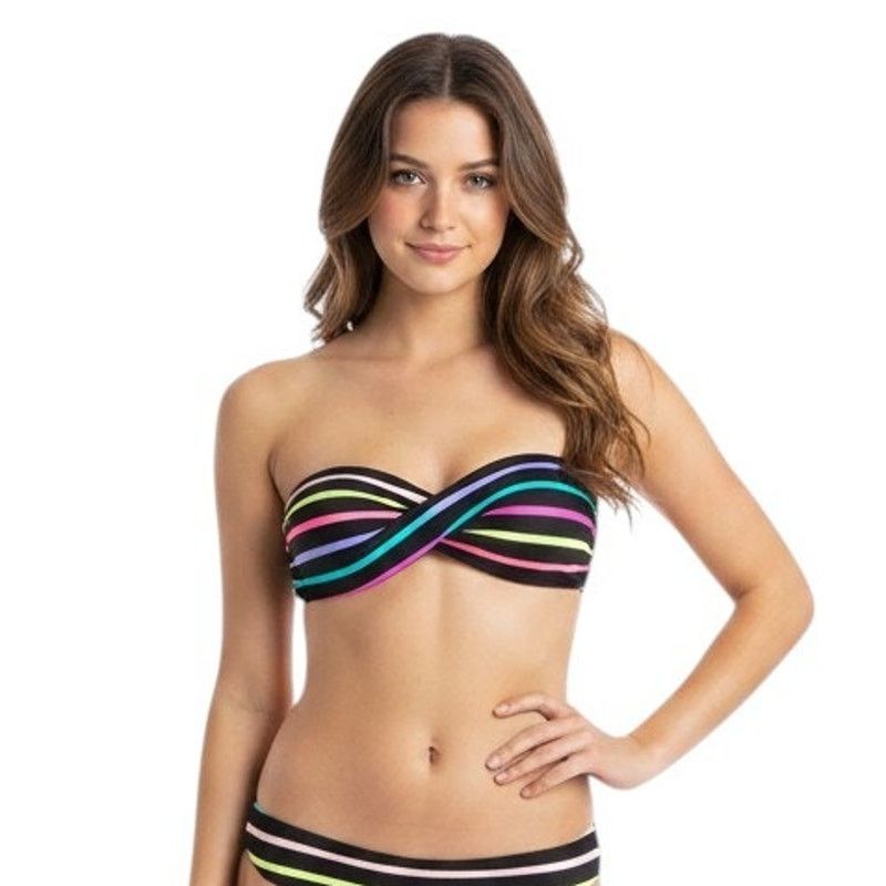 Victoria's Secret VICTORIA'S SECRET Swim Multicolor Striped Bandeau Bra, XS Size ONE SIZE - 4 Thumbnail