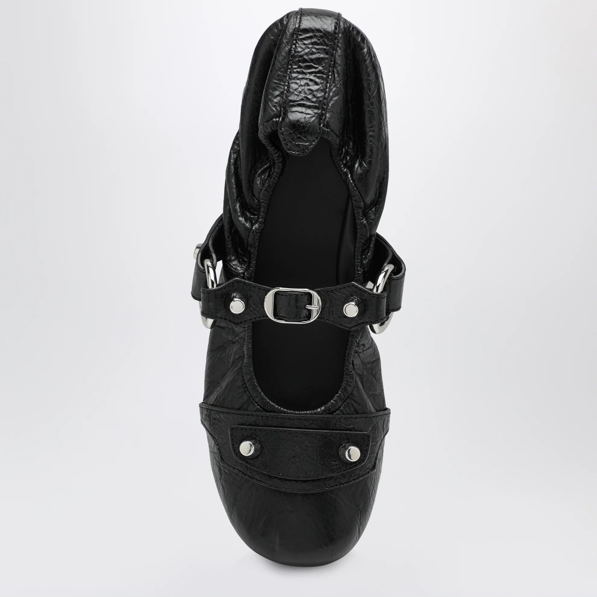 Balenciaga o1d2blof0426 Leather Ballet Flats in Black Size US 10 / IT 40 - 3 Thumbnail