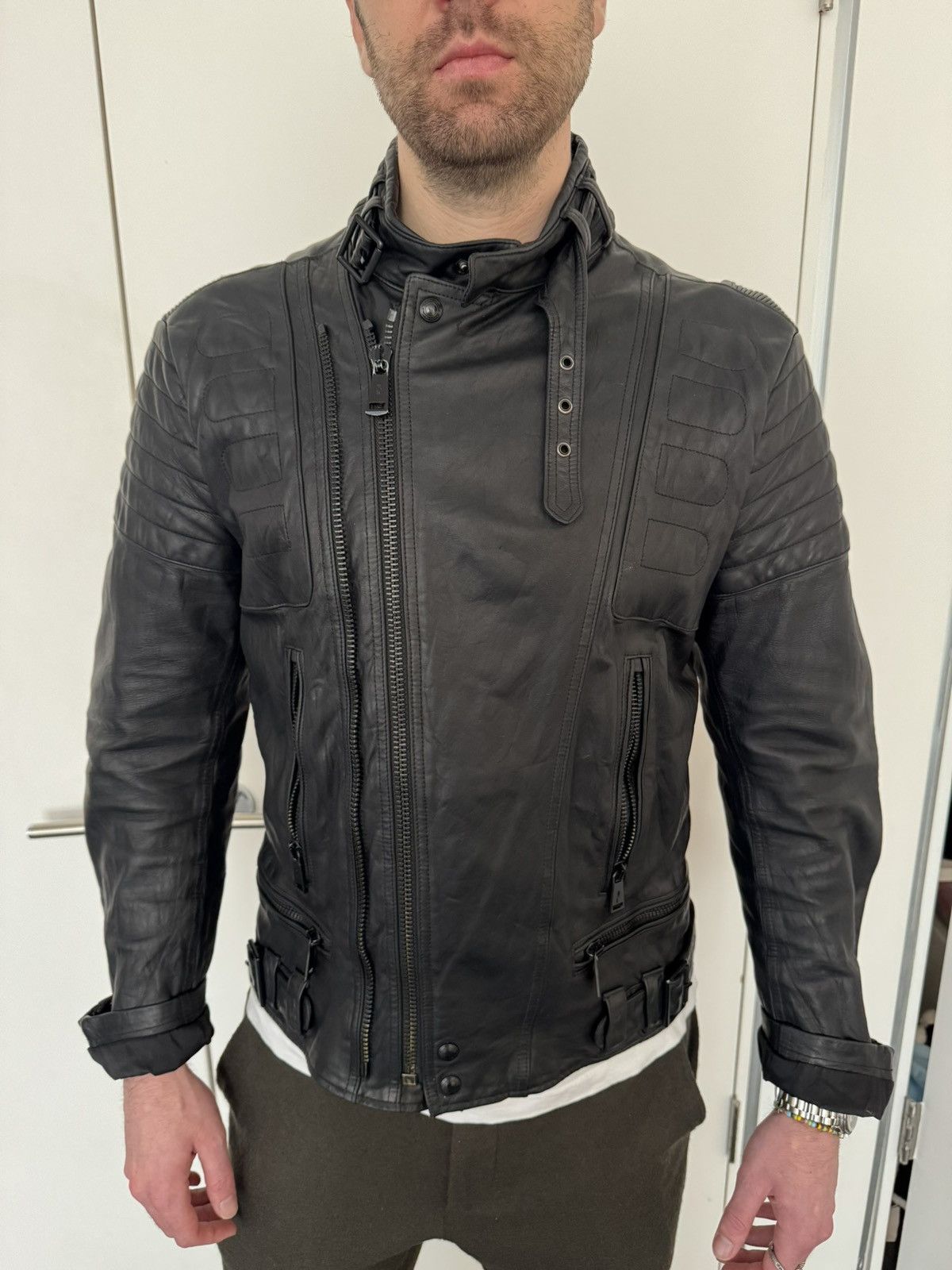 Ralph Lauren Black Label Black Label Ralph Lauren Leather Moto Jacket Size US L / EU 52-54 / 3 - 2 Thumbnail