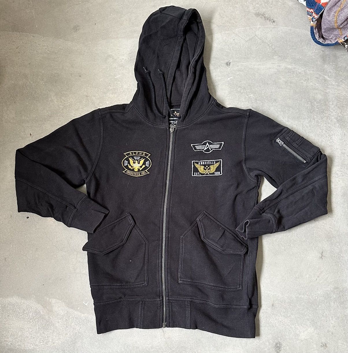 Alpha Industries VINTAGE ALPHA INDUSTRIES MIDZIPPER HOODIE Size US M / EU 48-50 / 2 - 1 Thumbnail