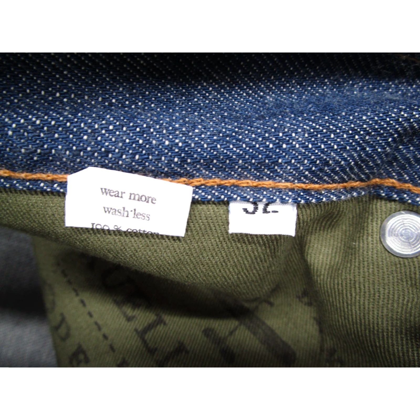 Denime Ruell and Ray Jeans Men 32 Blue Denim Button Fly Regular Fit 5-Pocket USA 30W x 32L Vintage? No (Deadstock look) Size US 32 / EU 48 - 4 Thumbnail