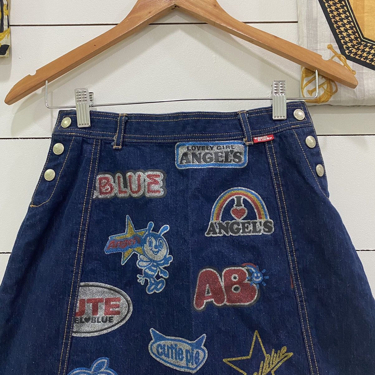 Angel Blue Angel Blue Metallic Printed Patches Denim Mini Skirts Size 24" / US 00 / IT 34 - 4 Thumbnail