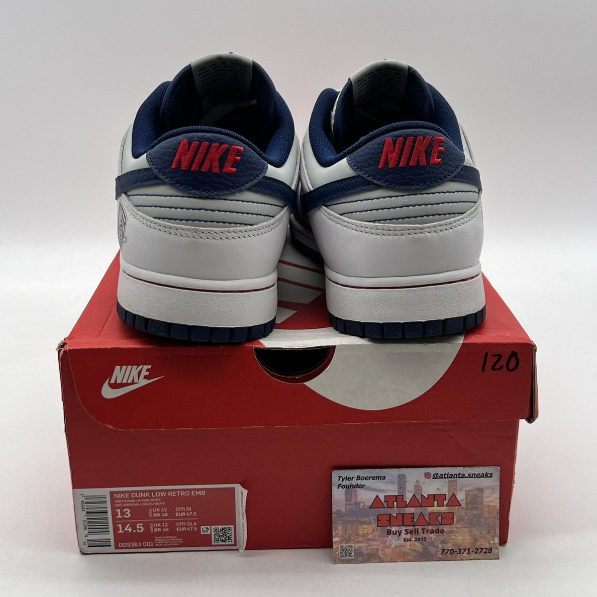 Nike NBA x nike dunk low 75Th anniversary nets Size US 13 / EU 46 - 3 Thumbnail